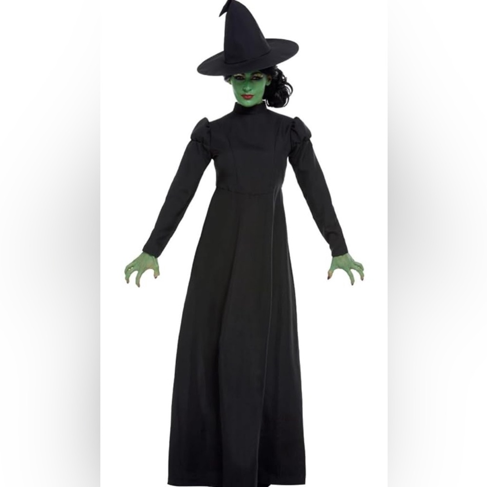SOLD ****Vintage deadstock old Hollywood glam black velvet gothicglam long - Picture 16 of 16